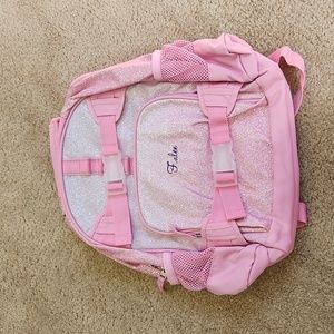 Girls sparkly pink pottery barn backpack
